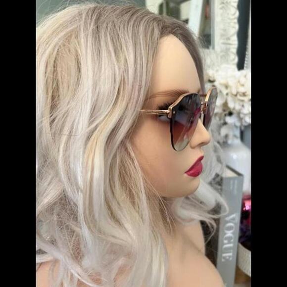 NIB Bolon Rose Gold Cat Eye Sunglasses Pink/Purple Gradient Lenses (BOXX030) - Picture 8 of 8